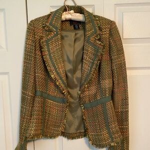 Women's Size Small Multi colored tweed blazer